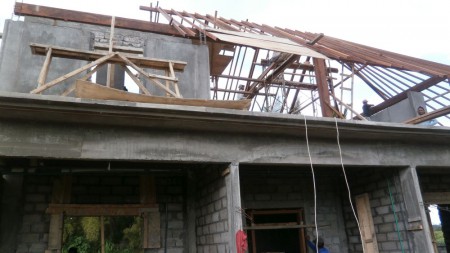 On the left a Bedroom and right the enter